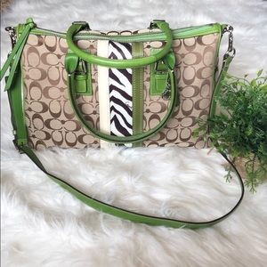 NWOT Beautiful Animal Striped Coach Bag